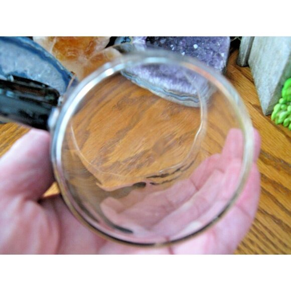 New Hand Painted Black Cat & Bats Clear Glass Tea Coffee Mug Cup w/ Tail Handle - Picture 8 of 9